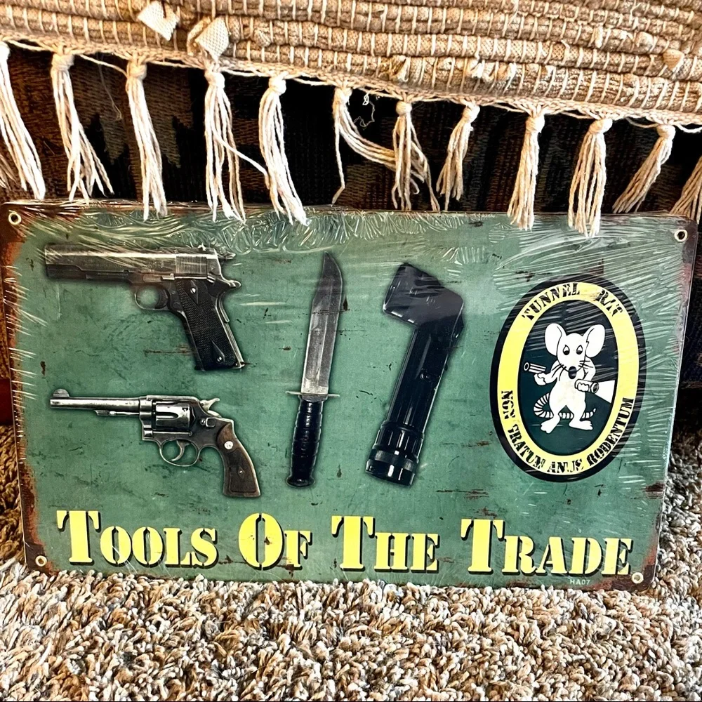 NEW Heavy Duty Steel Tools Of The Trade Metal Sign